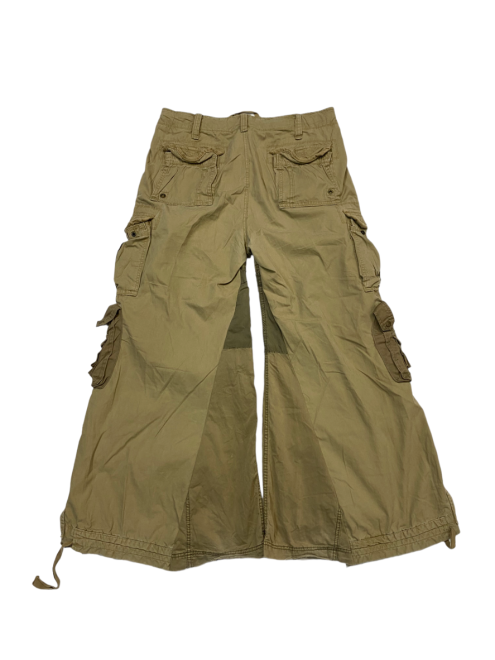 Oversized Multi Pocket Beige Cargo Pants