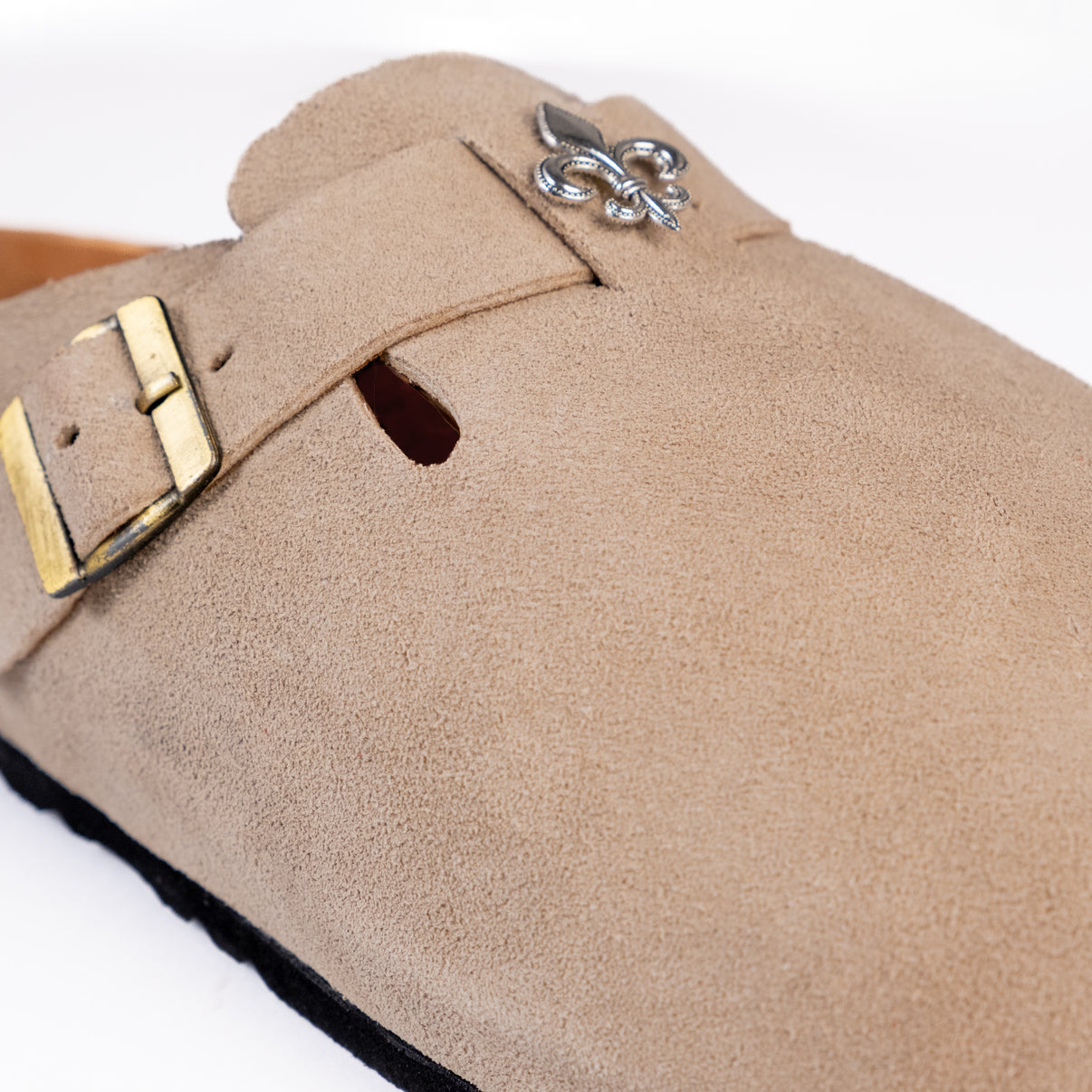 Beige Suede Mule